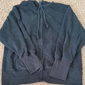 wild fable Black Full-Zip Hoodie Sweatshirt